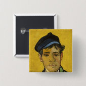 帽子を持つフィンセント・ファン・ゴッホ|の若者、1888年 缶バッジ (正面&裏面)