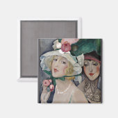 帽子を持つ二つのコート マグネット (正面/裏面)