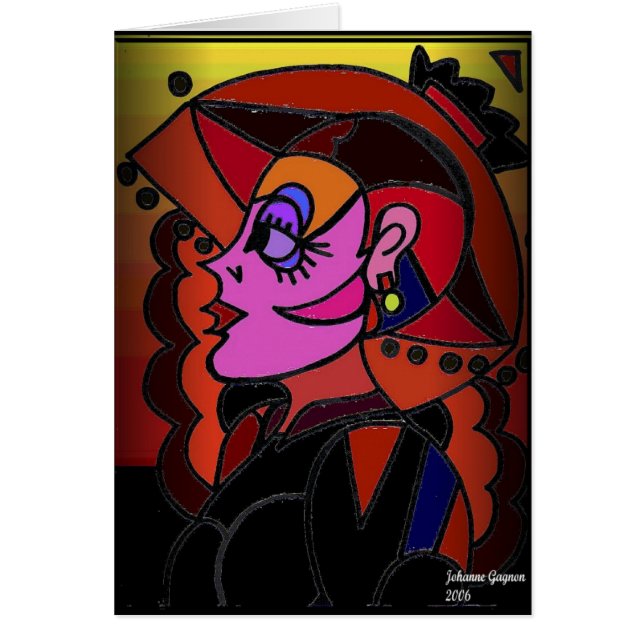 帽子を持つ女性 (正面)