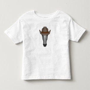 帽子を被ったカウボーイのような馬 トドラーTシャツ