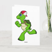 帽子を被ったランナーとしてのカメ カード (裏面)