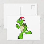 帽子を被ったランナーとしてのカメ ポストカード (正面/裏面)