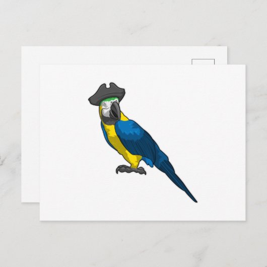 帽子を被った海賊のパラオット ポストカード (正面/裏面)