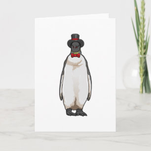帽子を被った紳士ペンギン カード