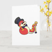 帽子を被った蛇の花婿 カード (黄色い花)