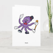 帽子を被った魔法使いのタコ カード (裏面)