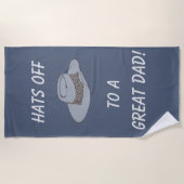 帽子オフグレー帽子 ビーチタオル (正面)