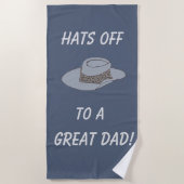 帽子オフグレー帽子 ビーチタオル (正面)