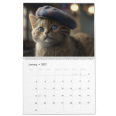 帽子カレンダークール付きかわいい猫 カレンダー (1月 2027)