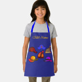 帽子コレクションキッズブルークラフトのパーソナライズ エプロン (インサイチュ)