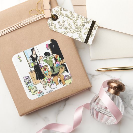 帽子ショッピング スクエアシール (ギフト)