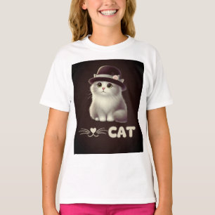 帽子スタイリッシュ猫 – 猫好きに最適な贈り物 Tシャツ