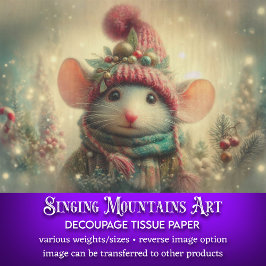 帽子デコページのビンテージクリスマスマウス 薄葉紙