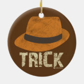 帽子トリックのサッカーのクリスマスのオーナメント セラミックオーナメント (裏面)