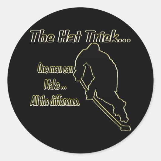 帽子トリックのステッカー ラウンドシール (正面)