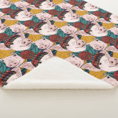 帽子パターンを持つブタ シェルパブランケット (3/4)