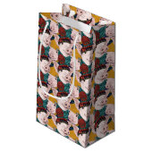 帽子パターンを持つブタ スモールペーパーバッグ (裏面アングル)