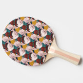 帽子パターンを持つブタ 卓球ラケット (横)