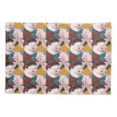 帽子パターンを持つブタ 枕カバー (裏面-左)