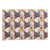 帽子パターンを持つブタ 枕カバー (正面右)