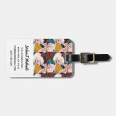 帽子パターン|を持つブタはあなたの名前を加えます ラゲッジタグ (正面横)