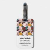 帽子パターン|を持つブタはあなたの名前を加えます ラゲッジタグ (裏面縦)