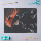 帽子ビクトリアンのヴィンテージ切り離し女性 薄葉紙 (クラフト)