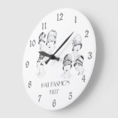 帽子ファッション図解入りの、写真付きのヴィンテージ帽子が20sに上昇 ラージ壁時計 (傾斜)