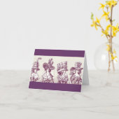 帽子フランスのの女性アンティークノートカード カード (黄色い花)