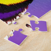 帽子ポップ・アートのを被絵画るハスキー犬のアート ジグソーパズル (側面)