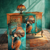 帽子ポートレートアートの時代を超越したウィスパーズバードレディ 薄葉紙