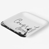 帽子付き卒業おめでとう ペーパープレート (傾斜あり)