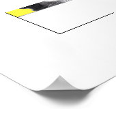 帽子付き猫(レトロ黄) ポスター (角)