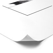 帽子付き猫（雪） ポスター (角)