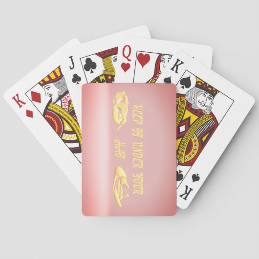 帽子保秘密の下にデザイン新鮮な空気 トランプ (裏面)