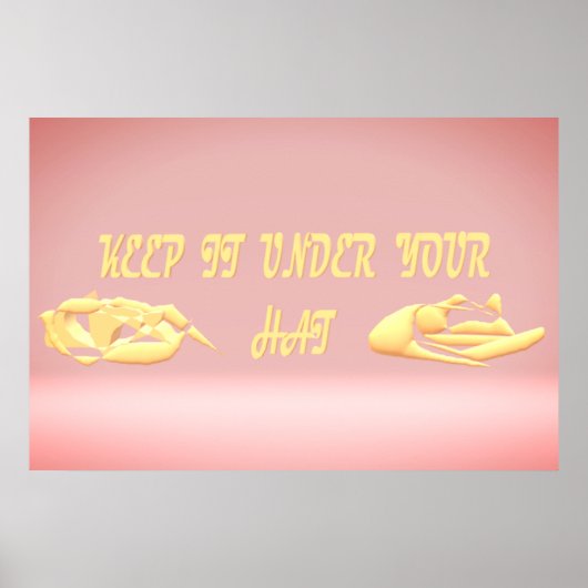 帽子保秘密デザインの下に ポスター (正面)