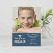 帽子卒業生の写真の招待状に 招待状 (スタンド正面)