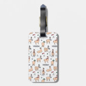 帽子及びスカーフのスキーのあなたの一流の|のラマを加えて下さい ラゲッジタグ (裏面縦)