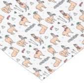 帽子及びスカーフのスキーパターンのラマ ショートテーブルランナー (コーナー)