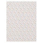 帽子及びスカーフのスキーパターンのラマ テーブルクロス (正面)