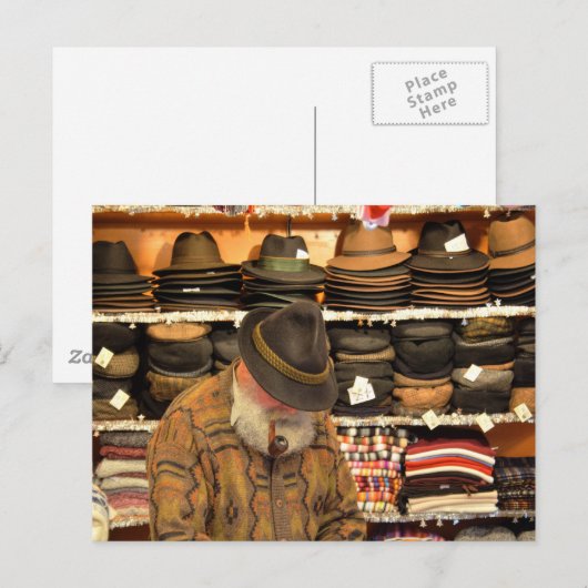 帽子売り ポストカード (正面/裏面)