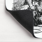 帽子屋およびヤマネを浸す3月のノウサギ マウスパッド (コーナー)