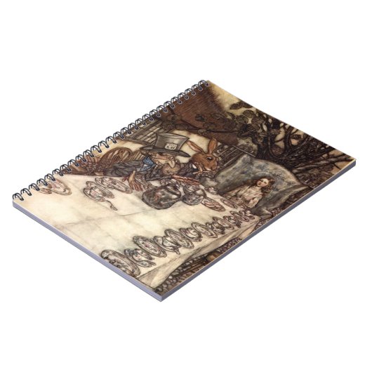 帽子屋のお茶会のアーサーRackhamのノート ノートブック (左側)