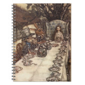 帽子屋のお茶会のアーサーRackhamのノート ノートブック (正面)