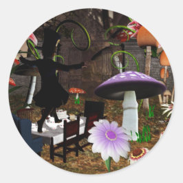 帽子屋のお茶会のステッカー ラウンドシール