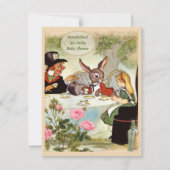 帽子屋のお茶会のベビーシャワー 招待状 (正面)