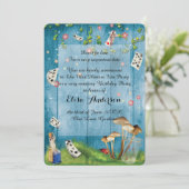 帽子屋のお茶会の誕生日のパーティの招待状 招待状 (スタンド正面)