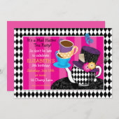 帽子屋のお茶会の誕生日の招待状ダイヤモンド 招待状 (正面/裏面)