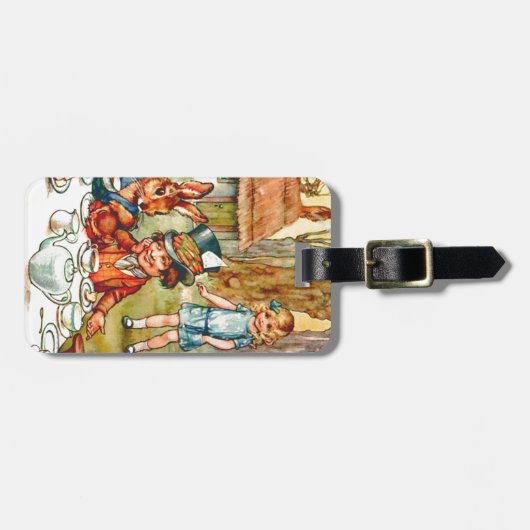 帽子屋のお茶会-不思議の国のアリス ラゲッジタグ (正面横)