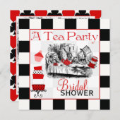 帽子屋のブライダルシャワーの招待 招待状 (正面/裏面)